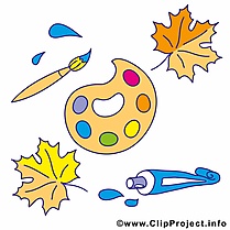 Couleurs clipart pinceau – École dessins gratuits