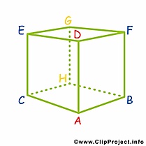 Cube géométrie cliparts gratuis – École images