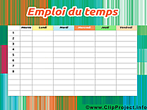 Dessin horaires de cours – École cliparts à télécharger