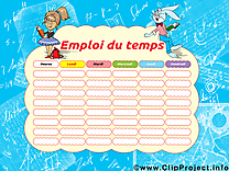 Horaires de cours dessin – École clip arts gratuits