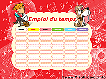 Horaires de cours illustration – École images