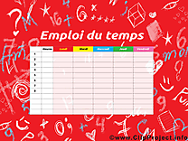 Horaires de cours  image à télécharger – École clipart