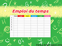 Illustration horaires de cours gratuite – École clipart