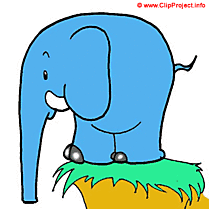 Éléphant bleu clipart gratuite
