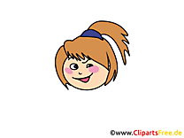 Fille joyeuse images – Émoticônes clip art gratuit