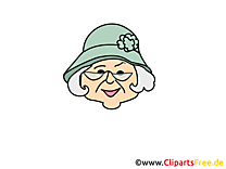 Grand-mère joyeuse clipart – Émoticônes images