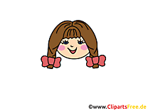 Petite fille joyeuse image – Émoticônes clipart