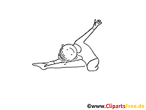 Coloriage gymnastique clipart gratuit dessins