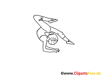 Gymnastique dessin à colorier cliparts à télécharger