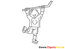 Hockey dessin à colorier - Enfant images