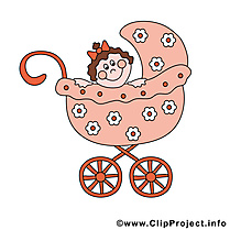 Poussette illustration gratuite clipart