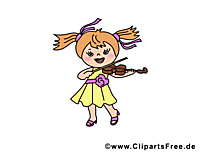 Violon clip art gratuit – Fille images gratuites