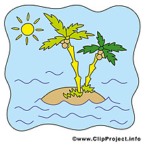 Íle mer clip art gratuit – Été dessin