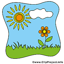 Nuage soleil image à télécharger – Été clipart