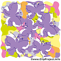 Papillons image gratuite – Été clipart