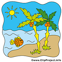 Plage palmes illustration – Été images