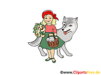 Chaperon rouge clip art gratuit – Conte de fées dessin