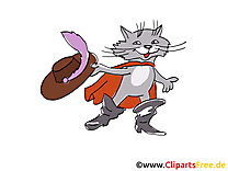 Chat potté illustration gratuite – Conte de fées clipart