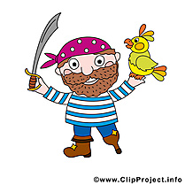 Perroquet clipart gratuit - Pirate images