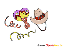 Accessoires de la fête clip art gratuit dessin