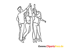 Amis image à imprimer - Fête clipart