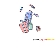 Cadeaux illustration gratuite - Anniversaire clipart