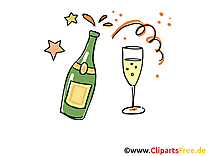 Champagne clip art gratuit – Soirée images gratuites
