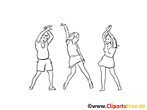 Danseuses dessin gratuit à colorier