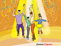 Disco clip art gratuit - Danse dessin