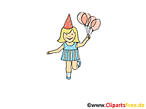 Fille images - Ballons dessins gratuits