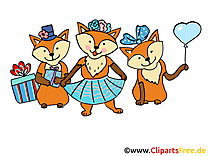 Renards clipart gratuit - Fête dessins gratuits