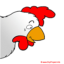 Coq tete clipart 