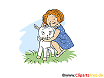 Fille bouc clipart – Ferme dessins gratuits