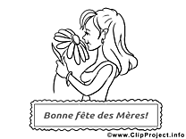 Coloriage images gratuites Fête des Mères clipart