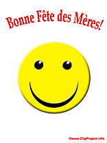 Fete des Meres sourire de carte de voeux gratuitement