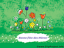 Fleurs dessin – Fête des Mères clip arts gratuits