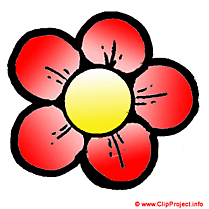 Fleurs sauvages rouges clipart gratuit