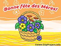 Panier fête des Mères illustration à télécharger gratuite