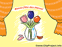 Vase fleurs clip arts gratuits – Fête des Mères illustrations