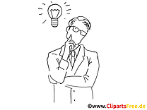 Coloriage clip art homme – Finances dessin