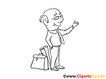 Coloriage image homme d'affaire – Finances cliparts