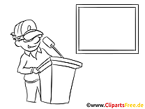 Orateur clip arts à colorier – Finances illustrations