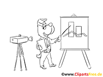 Projecteur clip art à colorier – Finances dessin