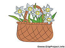 Panier clipart gratuit – Fleurs images