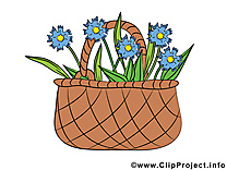 Panier dessins gratuits – Fleurs clipart