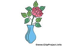 Rose vase dessin – Fleurs cliparts à télécharger