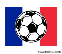 Ballon de foot France clipart gratuit