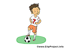 Garçon illustration gratuite - Football clipart