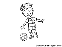 Garçon image à imprimer – Football clipart