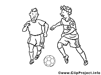 Joueurs clip art à colorier – Football images